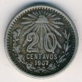 Мексика 20 сентаво 1907 год
