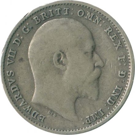 Великобритания 3 пенса 1907 год
