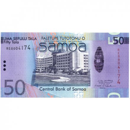 Самоа 50 тала 2008 год - Здание Правительства Самоа в Апиа UNC