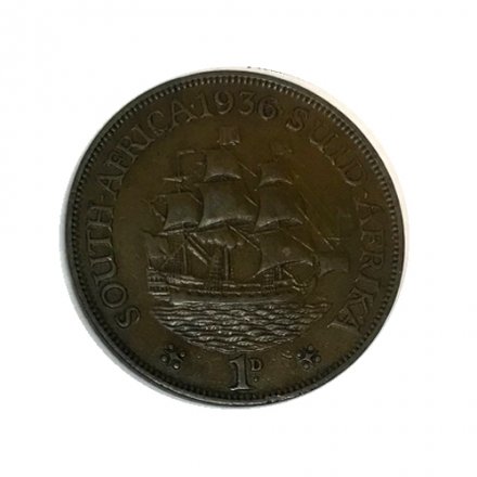 ЮАР 1 пенни 1936 год - Корабль