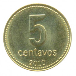 Аргентина 5 сентаво 2010 год