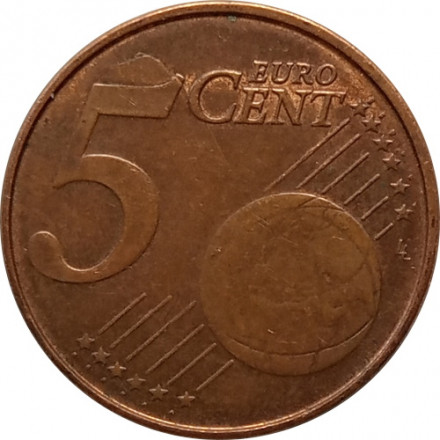 Бельгия 5 евроцентов 2004 год