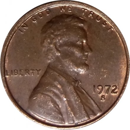 США 1 цент 1972 год - Авраам Линкольн (S)