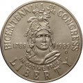 США 1/2 доллара 1989 год - 200 лет Конгрессу (D)