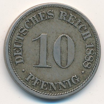 Германия 10 пфеннигов 1888 год (D)