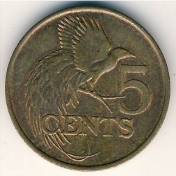 Монета Тринидад и Тобаго 5 центов 1995 год