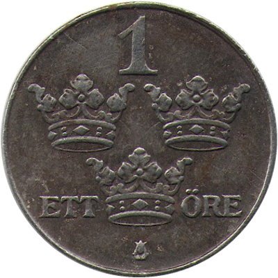 Швеция 1 эре 1943 год