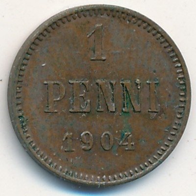 Финляндия 1 пенни 1904 год