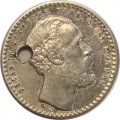 Швеция 10 эре 1872 год (отверстие)