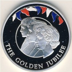 Фолклендские острова 50 пенсов 2002 год