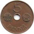 Финляндия 5 пенни 1943 год