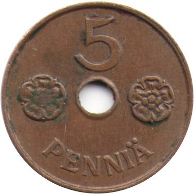 Финляндия 5 пенни 1943 год