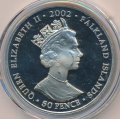 Фолклендские острова 50 пенсов 2002 год - Королевский визит в Австралию