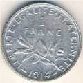 Франция 1 франк 1914 год