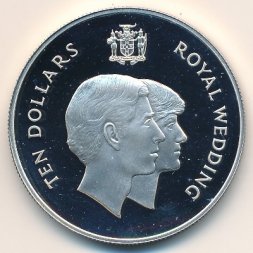 Ямайка 10 долларов 1981 год