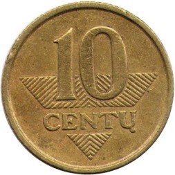 Литва 10 центов 1998 год - Рыцарь