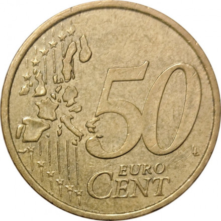 Франция 50 евроцентов 2001 год