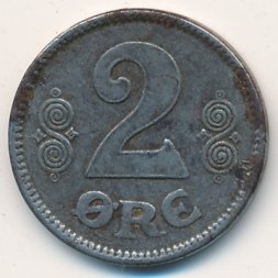 Дания 2 эре 1918 год