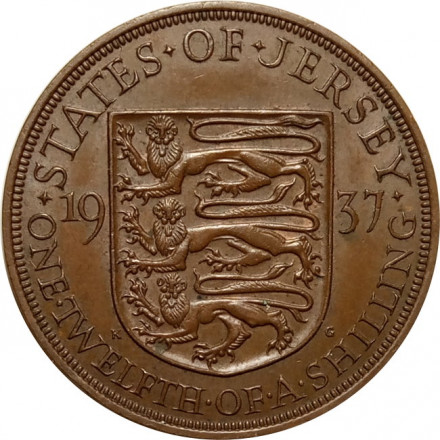 Джерси 1/12 шиллинга 1937 год