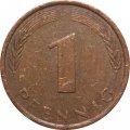ФРГ 1 пфенниг 1975 год - J