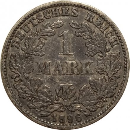 Германия 1 марка 1896 год (отметка монетного двора &quot;E&quot;)