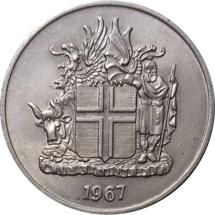 Исландия 10 крон 1967 год - Герб