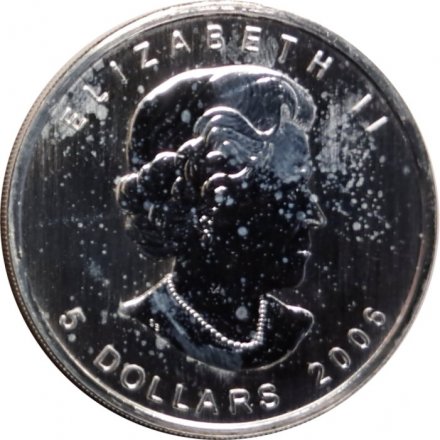 Канада 5 долларов 2006 год - Кленовый лист (крести)