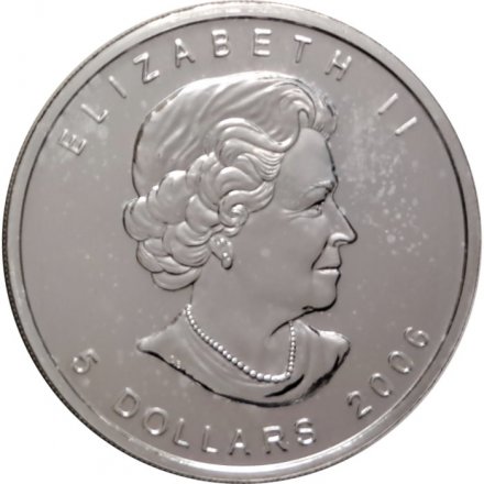 Канада 5 долларов 2006 год - Кленовый лист (крести)