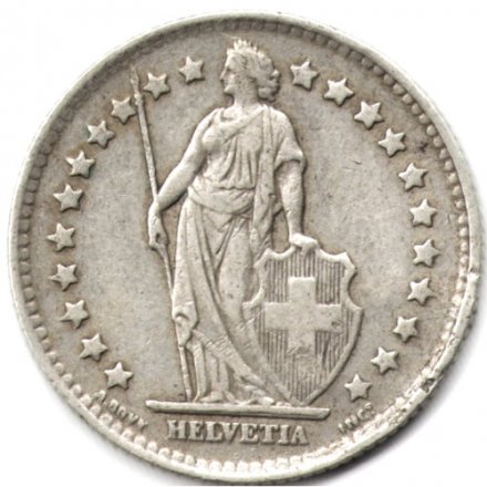 Швейцария 1 франк 1945 год