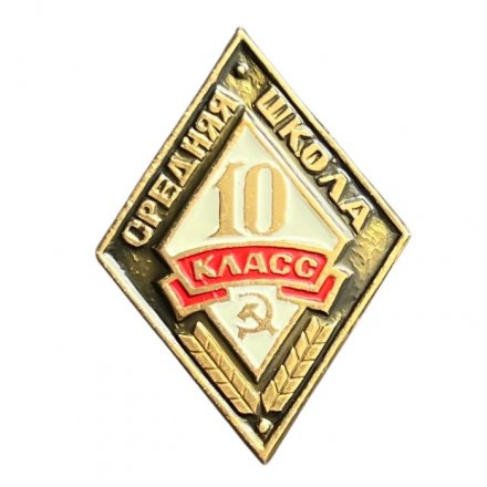 Значок Средняя школа. 10 класс