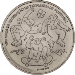 Португалия 5 евро 2024 год - 100-летие Португальской федерации конькобежного спорта