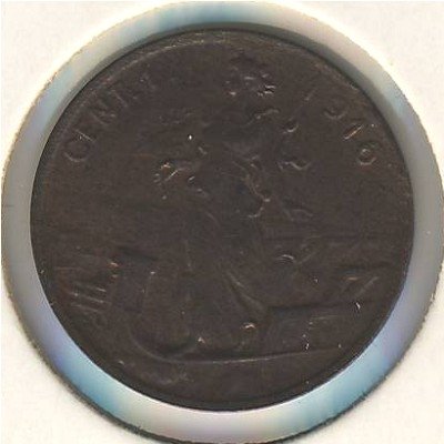 Италия 1 чентезимо 1916 год
