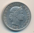 Швейцария 20 раппенов 1921 год