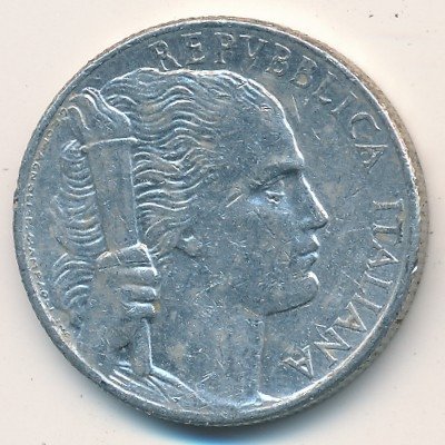Италия 5 лир 1948 год
