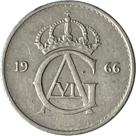 Швеция 10 эре 1966 год
