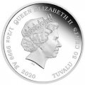 Тувалу 50 центов 2020 год - Год крысы (мыши) цветная