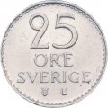 Швеция 25 эре 1973 год - Король Густав VI Адольф