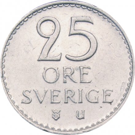 Швеция 25 эре 1973 год - Король Густав VI Адольф