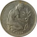 ФРГ 50 пфеннигов 1974 год (D)