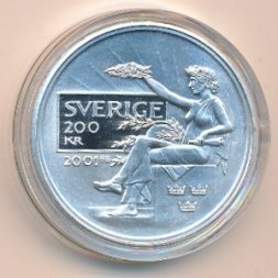 Швеция 200 крон 2001 год