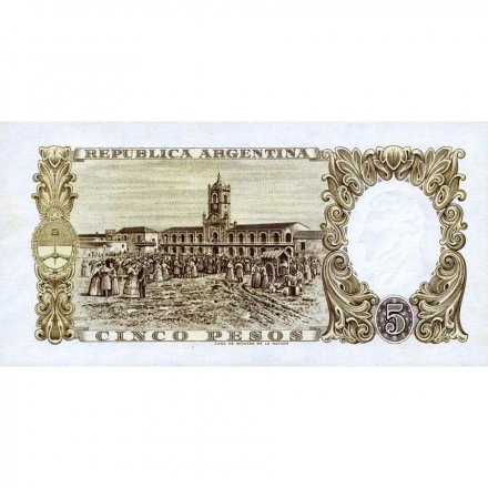 Аргентина 5 песо 1960-1962 года