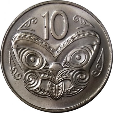 Новая Зеландия 10 центов 1970 год UNC
