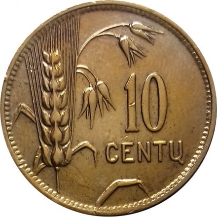 Литва 10 центов 1925 год