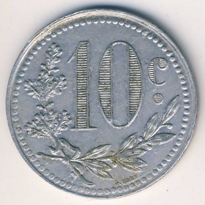 Алжир 10 сантимов 1921 год