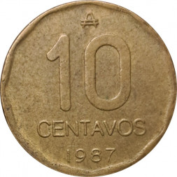 Аргентина 10 сентаво 1987 год