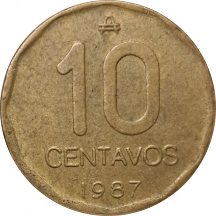 Аргентина 10 сентаво 1987 год