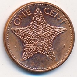 Багамские острова 1 цент 1998 год - Морская звезда