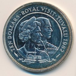 Тувалу 10 долларов 1982 год