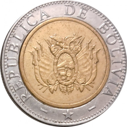 Боливия 5 боливиано 2001 год