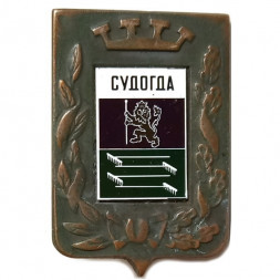 Значок Судогда. Герб. Серия "Большая корона"